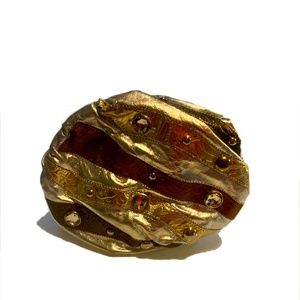 Vintage Bags by Pinky leather clutch w/ strap